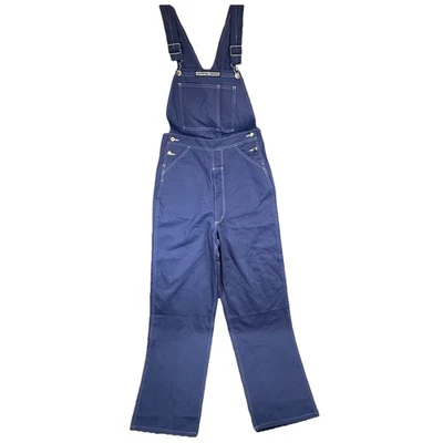 Game Bibs Vintage/(Y2K) Overalls Blue Size Small NOS! NWT! (W34”x 31”L) Rare NEW - Image 1 of 4