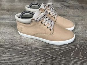 Timberland Womens Size 8.5 Dausette A1V9Z Beige Leather Lace Up Chukka Boots - Picture 1 of 13