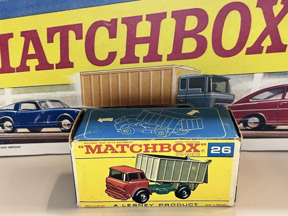 Vintage Matchbox GMC Tipper Truck Box No. 26 w/ Tipper Container