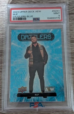 2023 Upper Deck AEW MJF Blue Dazzlers PSA 9 - Image 1 of 2