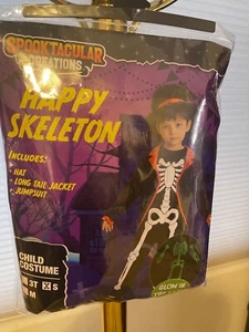 Small Happy Skelton Custom, Halloween,  for Toddler  - Picture 1 of 3
