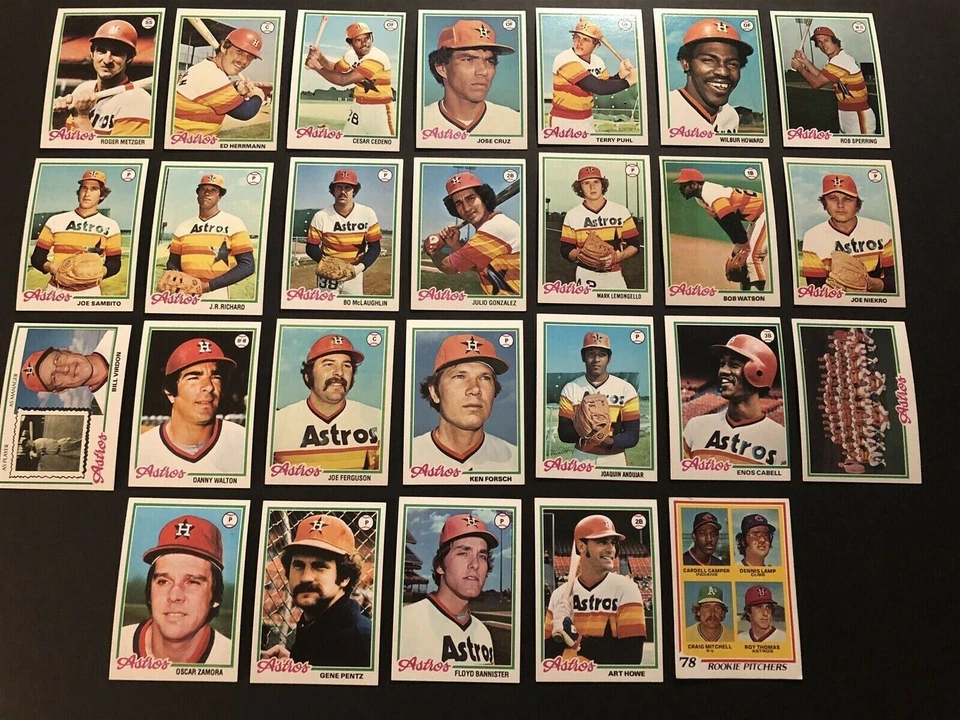 Juego completo de equipo Topps Houston Astros 1978 Cesar Cedeno Jr Richard Watson Howe Foto 1 de 1