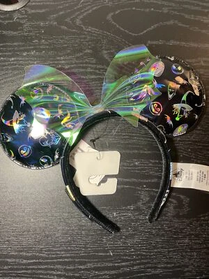 Disney Parks Loungefly Nightmare Before Christmas Holographic Mickey Minnie Ears - Image 1 of 4