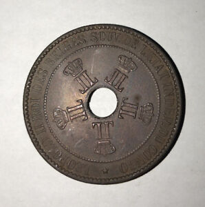 1888 Congo Free State (Belgium) 10 Centimes  (Leopold II)