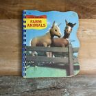 A Puppet Farm Book Animals vintage board book c1971 spiral binding kids children