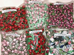 144 SATIN RIBBON ROSES Applique Sewing Bow Craft Choose your color NEW ROSEBUDS - Picture 1 of 26