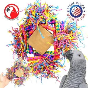 3755 Rainbow Diamond bird toy parrot cage cages foraging african grey amazon pet - Picture 1 of 7