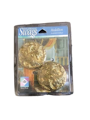 NEW Vintage Graber Sensational Swag Solid Brass Curtain/Drape Tieback Holdback - Image 1 of 4