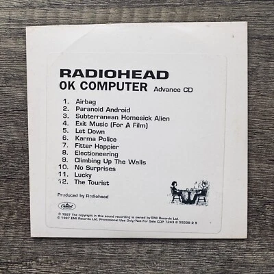 Radiohead OK Computer Advance CD Promo USA 1997 Capitol Records Foto 1 de 4