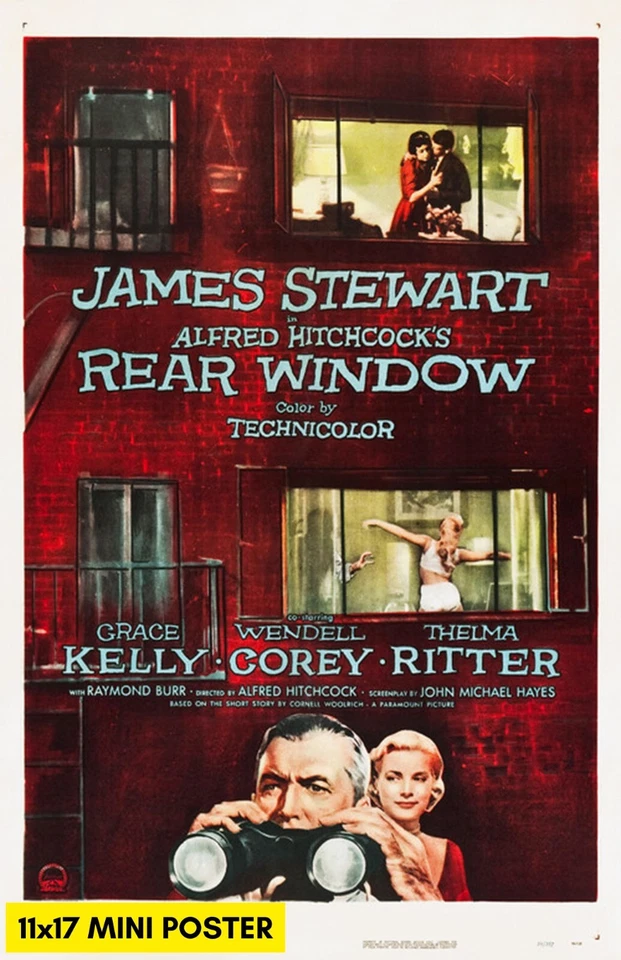 Pôster de filme janela traseira (1954) 11x17 Hitchcock - Imagem 1 de 1