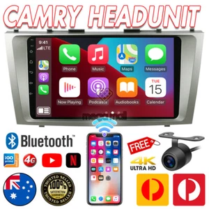 9"Car Play Stereo For Toyota Camry Android 10 Auto Radio GPS Head Unit CAM + NAV - Picture 1 of 8