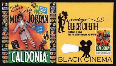 USA, SCOTT # 4339, ILLUSTRATED BGC FDC COVER 2008 BLACK CINEMA, CALDONIA POSTER - Image 1 of 2