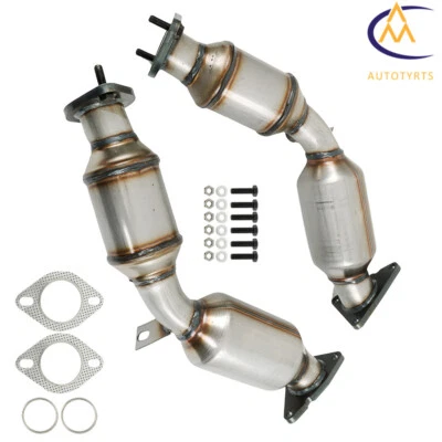 Convertidor catalítico izquierdo y derecho 2 piezas para Infiniti Q40 Q50 Q60 3,7 L V6 2014-2015 Foto 1 de 4