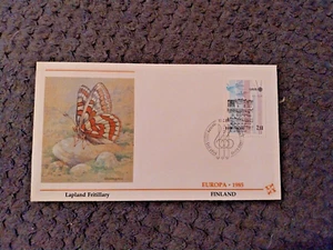 FINLAND FIRST DAY COVER 01 1985 EUROPA BUTTERFLIES - LAPLAND FRITILLARY - Picture 1 of 2