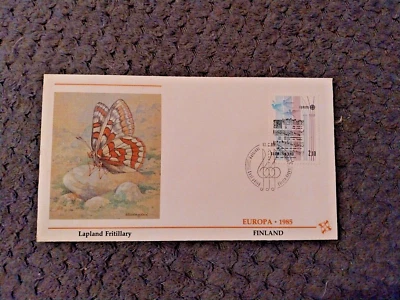 FINLAND FIRST DAY COVER 01 1985 EUROPA BUTTERFLIES - LAPLAND FRITILLARY - Image 1 of 2