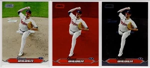 2024 Topps Stadium Club Shane Beiber 3 Karten Lot (Base/Red/Black) - Bild 1 von 2