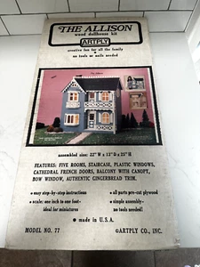 Vintage 1983 THE ALLISON Wood Dollhouse Kit No.77 By Artply Wooden Build USA - Bild 1 von 12