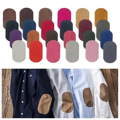 24x Elbow Patches Iron on Patches Oval Cloth Suede Elbow Knee Patches for Repair - Image 1 of 4