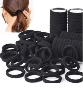 Diadema cola de caballo banda elástica de algodón grande 12-48 piezas para cabello grueso y rizado - Imagen 1 de 5