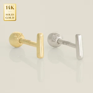 Piercing de cartílago minibar hélice tragus de oro liso de 14 K minibar de oro sólido 18G - Imagen 1 de 9
