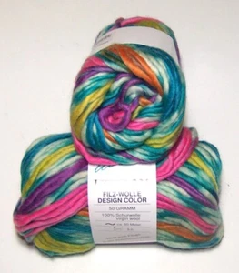 10 balls of On Line Linie #231 FILZ WOLLE DESIGN COLOR Bulky 100% Wool Yarn #210 - Picture 1 of 1