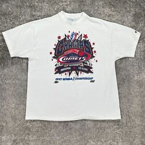 Vintage Houston Comets Shirt Mens XXL 1997 WNBA Champs Made In USA Single Stitch