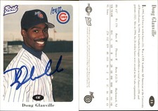 Doug Glanville Signed 1996 Best Iowa Cubs #14 Card Auto AU