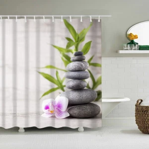 Shower Curtain Waterproof Fabric Bathroom Decoration - Picture 1 of 12