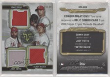 2020 Topps Triple Threads Relic Combos /36 Sonny Gray Trevor Bauer Joey Votto