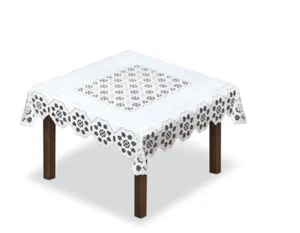 Square white lace tablecloth NEW 120cm x 120cm (47" x 47") elegant gift - Picture 1 of 1