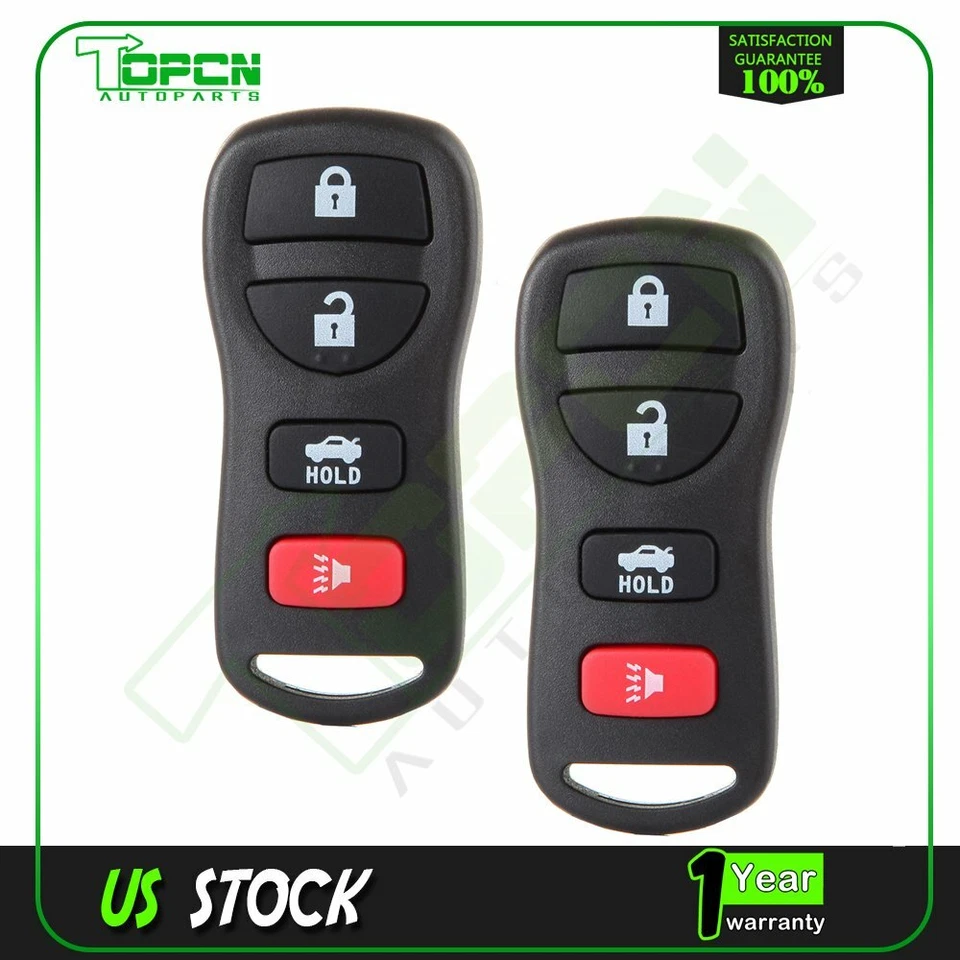 2 For Nissan Altima 2002 2003 2004-2006 Keyless Entry Remote Control Car Key Fob - Image 1 of 4