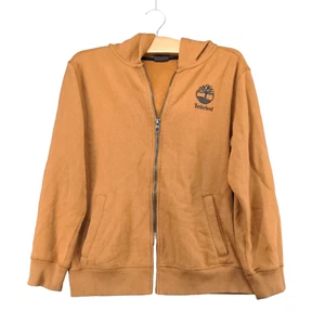 Timberland Boys Hoodie Medium 10-12 Brown Fleece Full Zip Long Sleeve - Picture 1 of 14