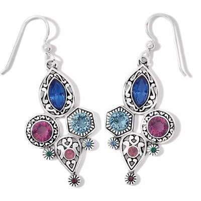 Pendientes Brighton ELORA GEMS CUBIST Multicolor Cristal Alambre Francés Nuevo con Etiquetas Precio de venta sugerido por el fabricante 78 USD Foto 1 de 4