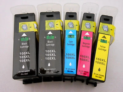 5PK 100 XL Black C M Y Inkjet Cartridge for Lexmark Pro905 Pro805 Pro705 Pro901 - Image 1 of 3