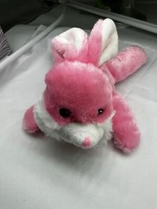 Adorable Pink Small Bunny Plush, 8 " Long - Picture 1 of 5