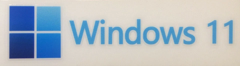 1 PCS Sticker for window 11 Blue Badge Logo Decal 16mm x 70mm USA Seller - Image 1 of 1