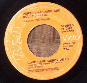 PORTER WAGONER & DOLLY PARTON LOVE HAVE MERCY ON US/WE FOUND IT VINYL 45 53-118 - Picture 1 of 3