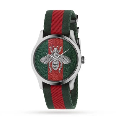 Gucci Men's G-Timeless Red and Green Dial Quartz Watch - YA1264148 ($950 MSRP) - Image 1 of 4