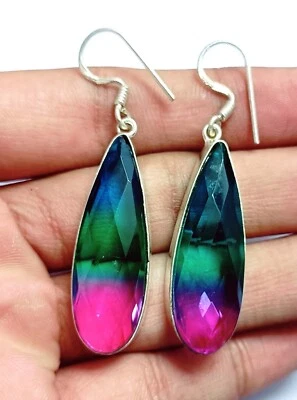 70.40 Carat Multi Color Ametrine Pear Shape Earning For Women Gift Jewelary GVL - Image 1 of 4