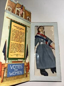Vintage Hallmark Famous Americans Susan B Anthony Collectible Rag Doll W/ Box 6" - Picture 1 of 11