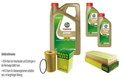 KIT D'INSPECTION FILTRE HUILE CASTROL 7L 5W30 pour Mercedes-Benz classe C W203 - Photo 1/4