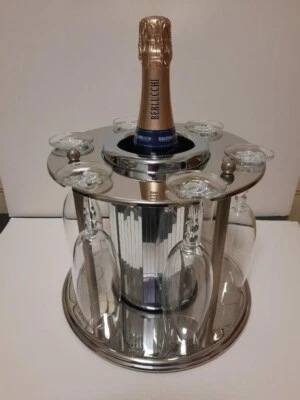 Gottinghen Portabottiglia con 6 bicchieri - Immagine 1 di 4