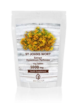 St Johns Wort x90 1000mg Extract Tablets BritVits