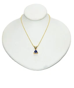 Collar LeVian Tanzanita Natural Oro 14K .72ct Colgante Collar Piedra Natal - Imagen 1 de 11