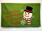 Park Designs Families Are Forever Snowman Pillow Cover 20" X 12