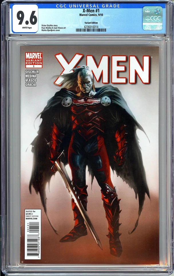 X-Men 1 CGC 9.6 2010 4236016014 Djurdjevic Drácula Villano Variante Llave Escasa Foto 1 de 2