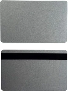 Silver PVC 3 Track HiCo Mag Cards, CR80 .30 mil, Magnetic Stripe - Pack of 50 - Picture 1 of 1