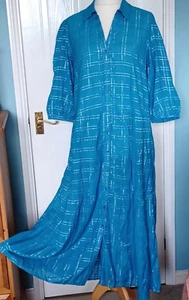 River Island Blue Midi Dress 12 New - Picture 1 of 5