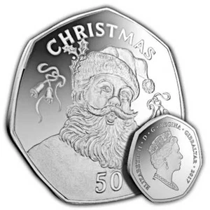 Navidad 50p 2017 Gibraltar Santa Claus sin circular - Imagen 1 de 1