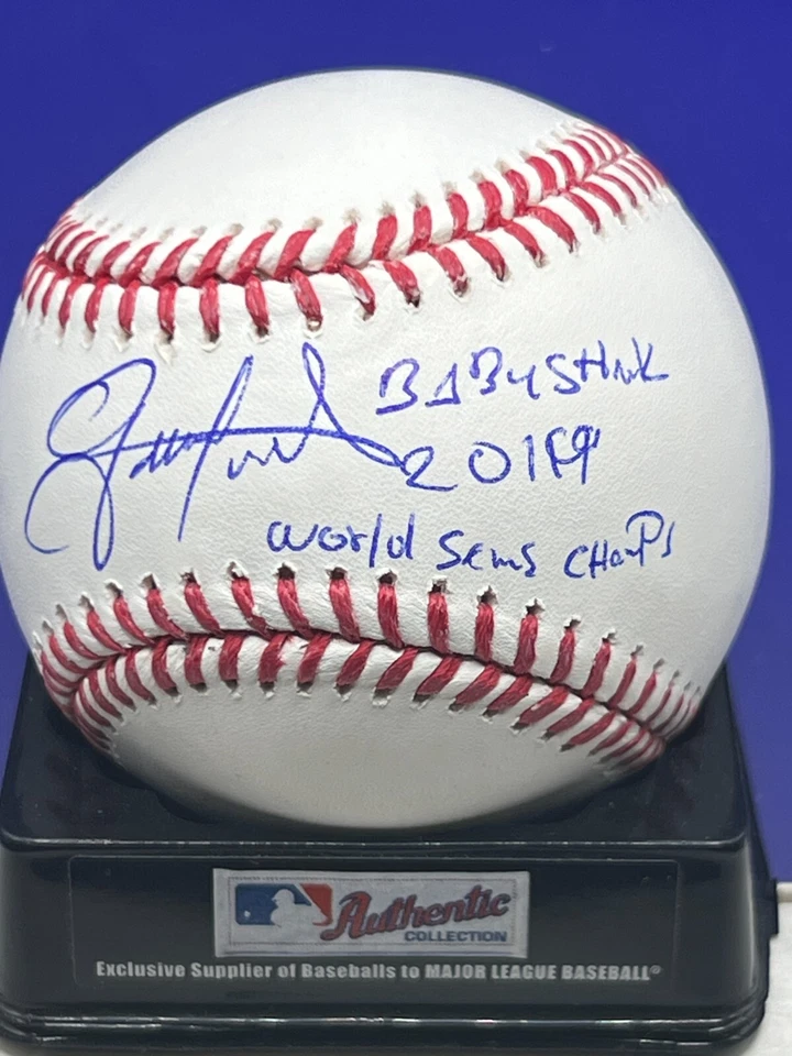 GERARDO PARRA WASHINGTON NATIONALS 2019 WS CHAMPS BABY SHARK FIRMADO OML béisbol Foto 1 de 1